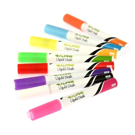Alpine Industries Set of 8 Color Markers for LED Board Series and A-frame Board Series, PK4 ALP497-8-4pk